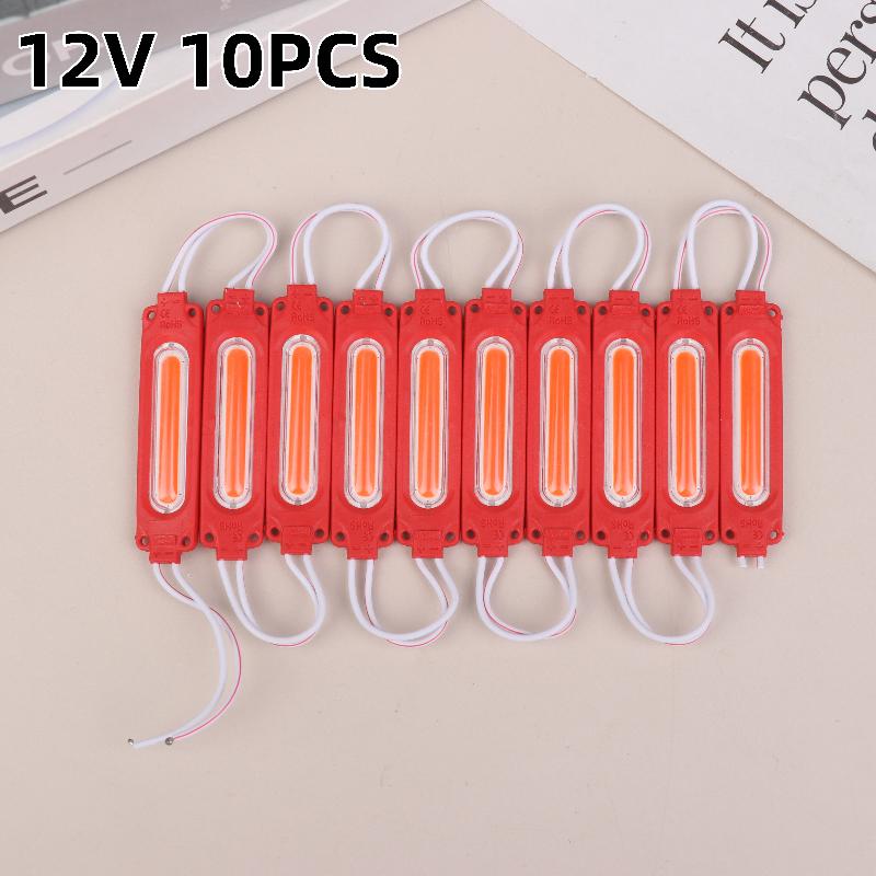 10Pcs/Lot 12V/24V Multicolour Led Modules Cob Light Backlight Shop Banner Waterproof Ip65 Decorations Warm White
