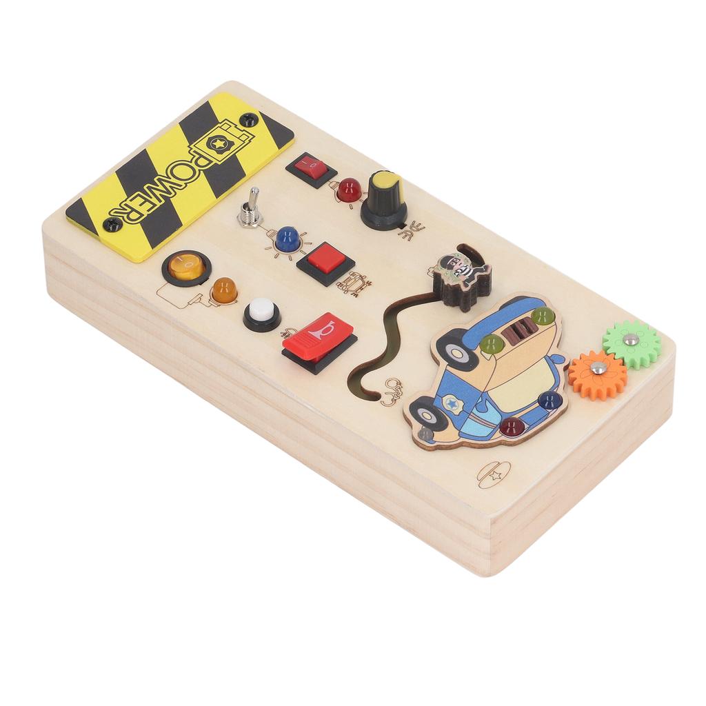 Light Up Switch Board Educational Basswood Hand Eye Coordination LED Light Switch Sensory Board for
