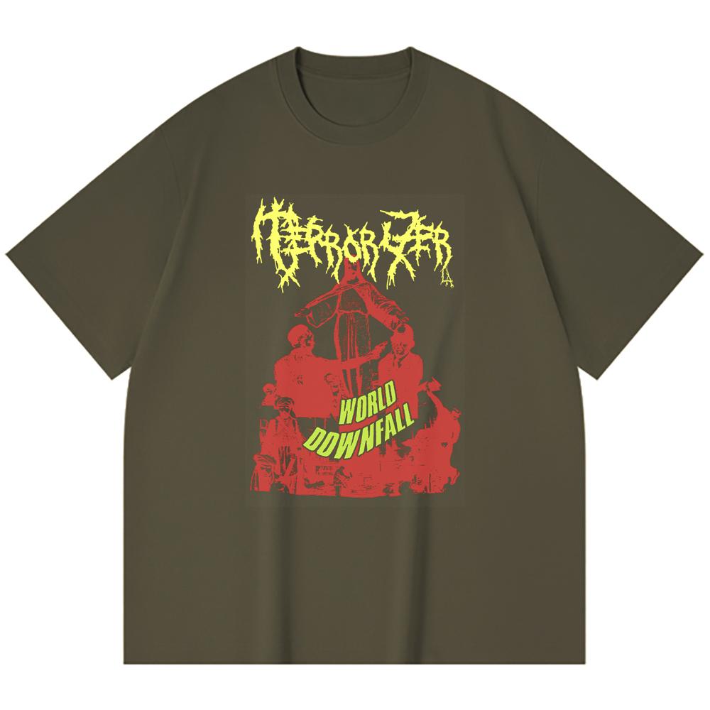 230 Gsm 100% Cotton Heavy Metal T-Shirt  Rock Band Popular Music Print Unisex Heavy Cotton T Shirt