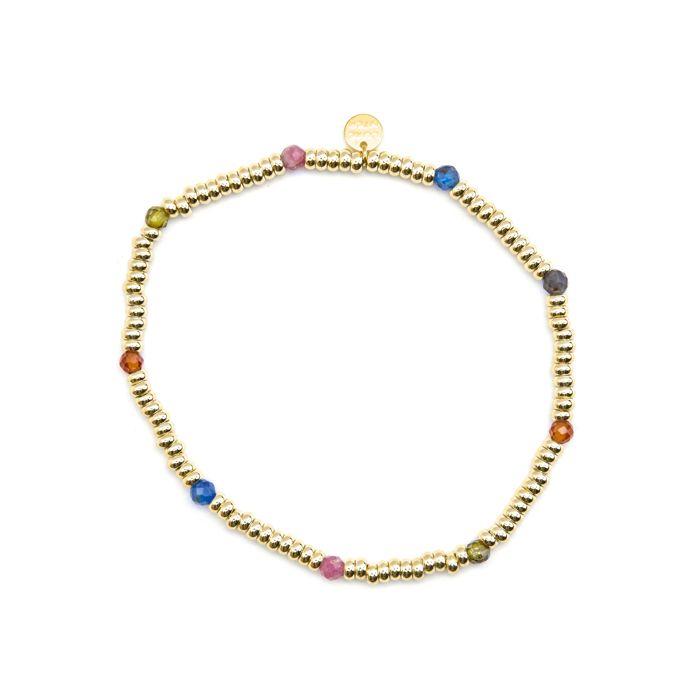 Bracelet - LUXENTER - Deli - Argent 925 - Cristal multicolore - Or 18k