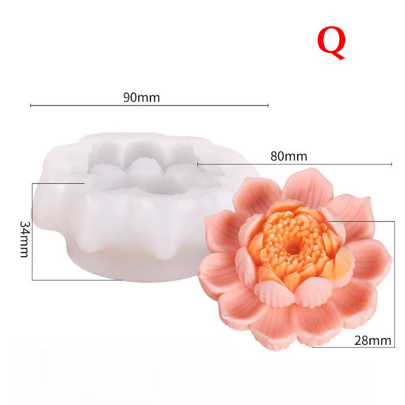 3D Jasmine Rose Flower Silicone Mold for DIY Chocolate Cake Decor Pudding Desserts Pastry Fondant Baking Tool Soap Making