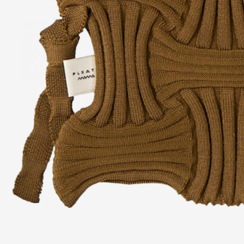 Pleatsmama Mini Crossbow Bag Camel
