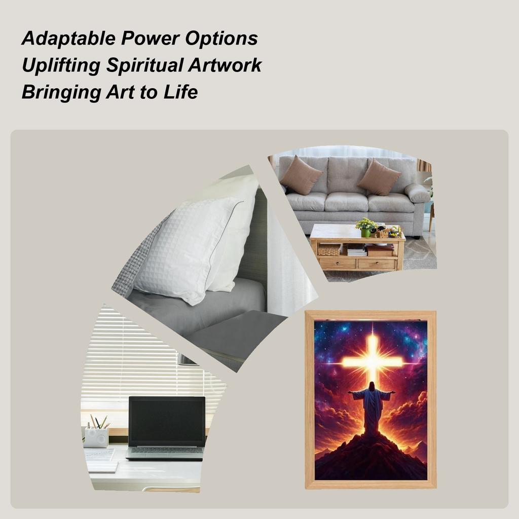 Jesus Lampe Licht Jesus Lampe Aufleuchtendes Bild Inspirierende Christliche Wandkunst Gemälde Dekoration Für Zuhause Wohnzimmer Schlafzimmer