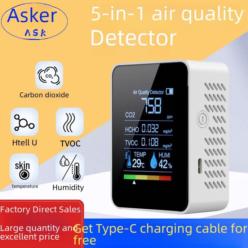 

Portable CO2, TVOC & Formaldehyde Detector for Outdoor Camping Black Semiconductor Sensor 3-in-1