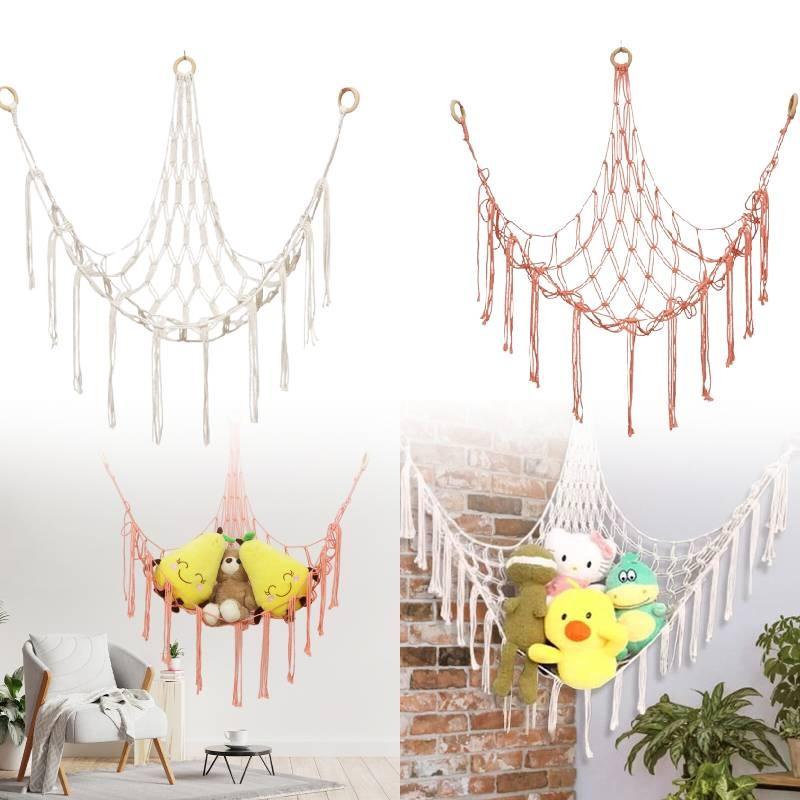 Hammock Kids Toy Cuddly Soft Doll Storage Triangle Mesh Net Decoration Bedroom