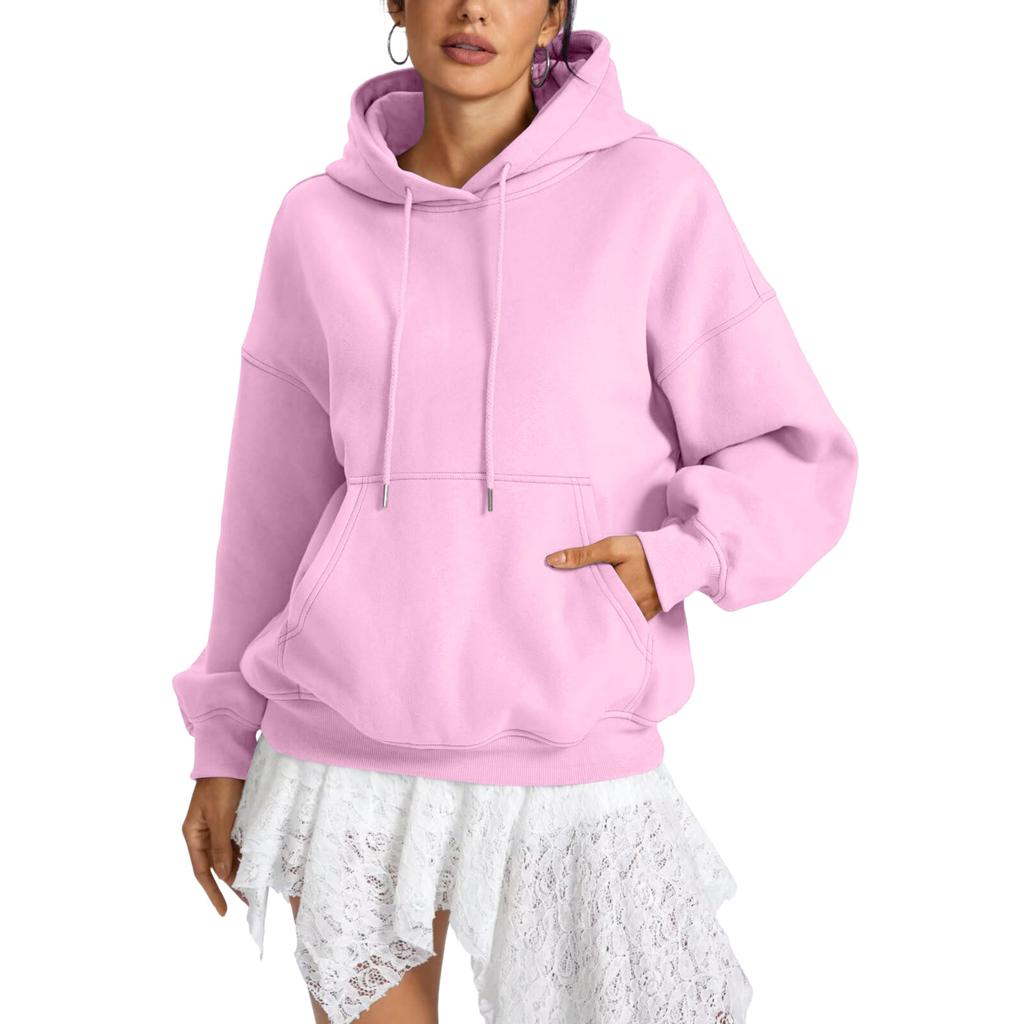 Women's Loose Fit Long Sleeve Pullover Hoodie Casual Sweatshirt for Everyday Wear