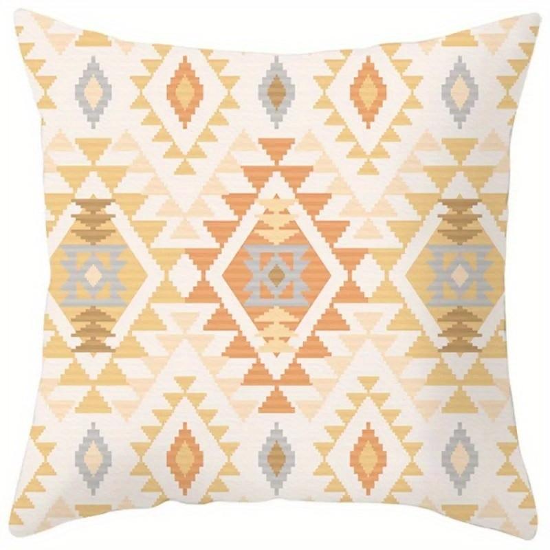 Decoration Bohemian Geometric Pattern Digital Printing Pattern Cushion Cover Suitable for Sofa Bedroom Car Pillow Cover