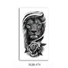 Waterproof Temporary Tattoos for Men Women Animal Lion Tiger Bear Tattoo Stickers Wolf Crown Body Art Arm Fake Tatoo