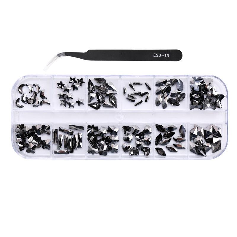 Direct Supply Of 12 Boxes Of Nail Diamonds, Special-Shaped Diamond Set Of 120 Pieces, And A Box Of Nail Diy Jewelry Accessories.