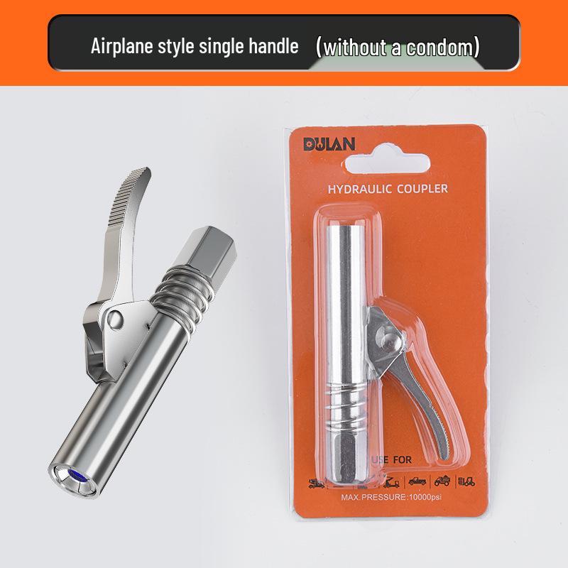 High-Pressure Grease Gun Nozzle with Locking Pliers and Self-Locking Flat Head