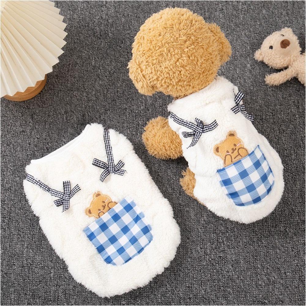 S-2XL Cat Vest Thick Warm Pet Jacket Cute Winter Puppy Clothes  for Small Medium Pet