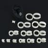 Pair Skin Thin Soft Flexible Ear Tunnels Double Flare Ear Plugs Flesh Tunnel Ear Gauge Expander Stretcher Earlets Earrings