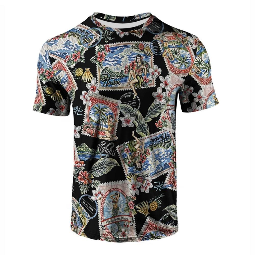 Mens Colorful Graffiti Pop Art Print T Shirt Casual Crew Neck Short Sleeve Streetwear Graphic Tops