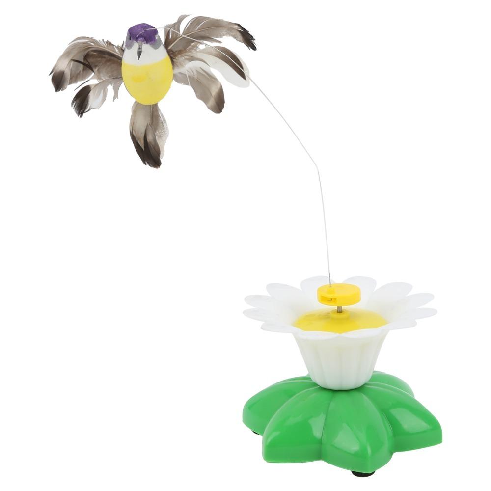 360 Degree Rotatable Flying Bird Butterfly Cat Toy Lifelike Cat Toy Interactive Play