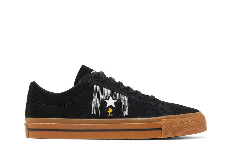 Men's Sneakers Converse One Star Ox Peanuts Snoopy and Woodstock Black/Egret/Gum Honey