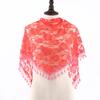 Mesh Lace Tassel Shawl Triangle Scarf Multifunctional Decorative Head Wrap Lightweight Single Layer Breathable Bridal Veil