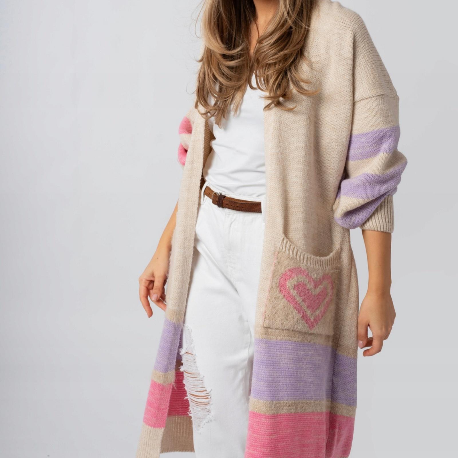 

Повседневный минималистичный кардиган, вязаная верхняя одежда для женщин L бежевый