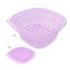 Multifunctional Foldable Face Ice Bath Bowl Silicone Built-in Ice Tray Portable Ice Basin Skincare Washbasin for Women Girls