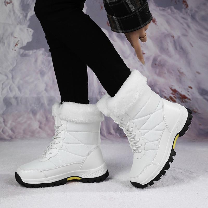Women's High-Top Snow Boots - Warm Winter Cotton Shoes