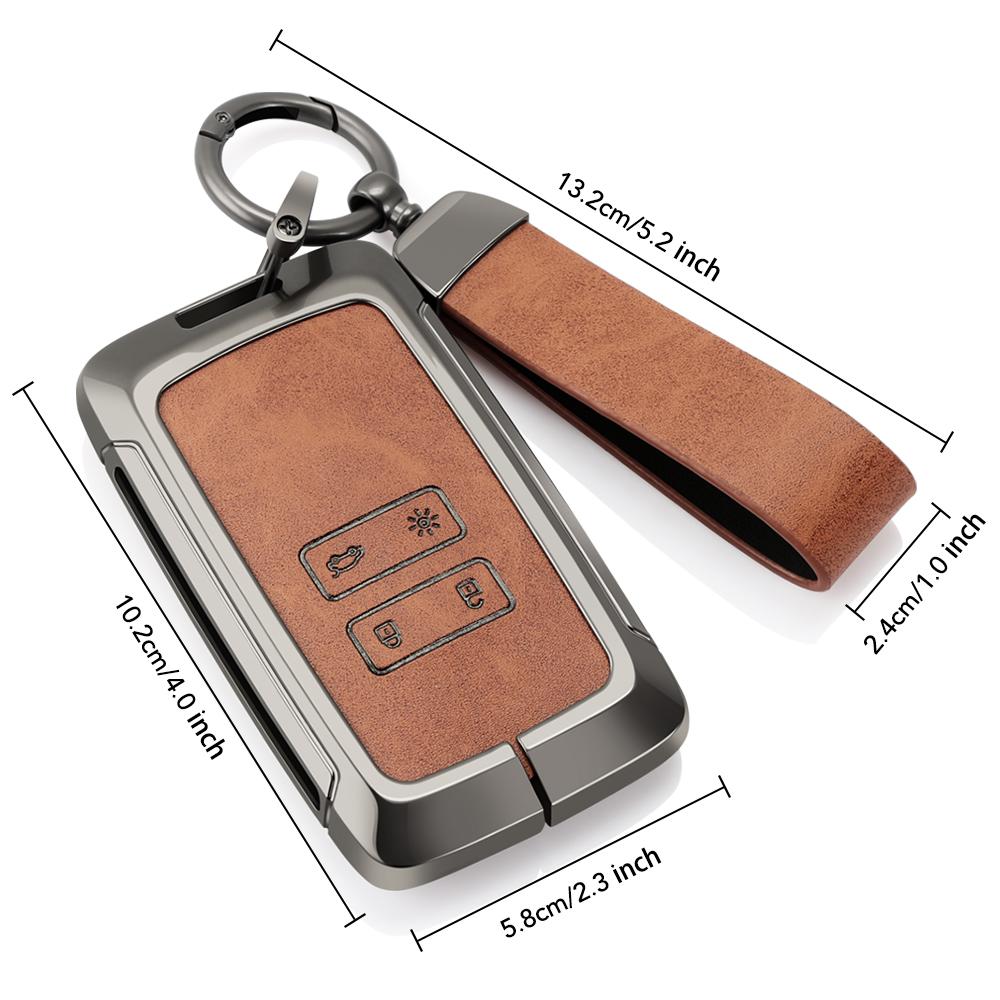 Zinc Alloy Car Key Case For Renault Captur Koleos Kadjar Zoe Arkana Espace Clio Megane Grand Scenic Sandero Dacia Duster Card