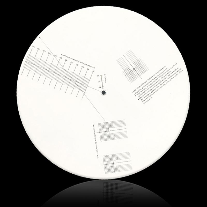 Kalibrační disk kazety stylusu Přehrávač vinylových gramofonových desek Protiskluzový disk s detekcí nadměrné vzdálenosti