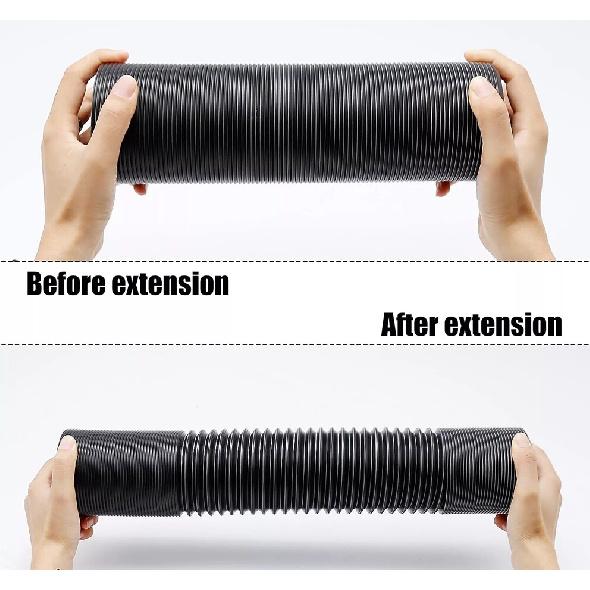 Black 3 Inch Adjustable Flexible Car Suv Turbo Cold Air Intake System Hose Pipe