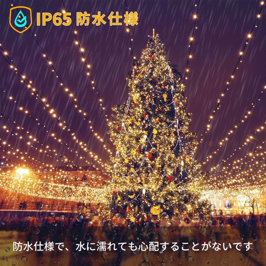 Solar-powered LED String Lights, 50m, 500 Bulbs, Waterproof, Suitable for Indoor and Outdoor Use, Christmas Decorations, Available In 4 Colors, Dark