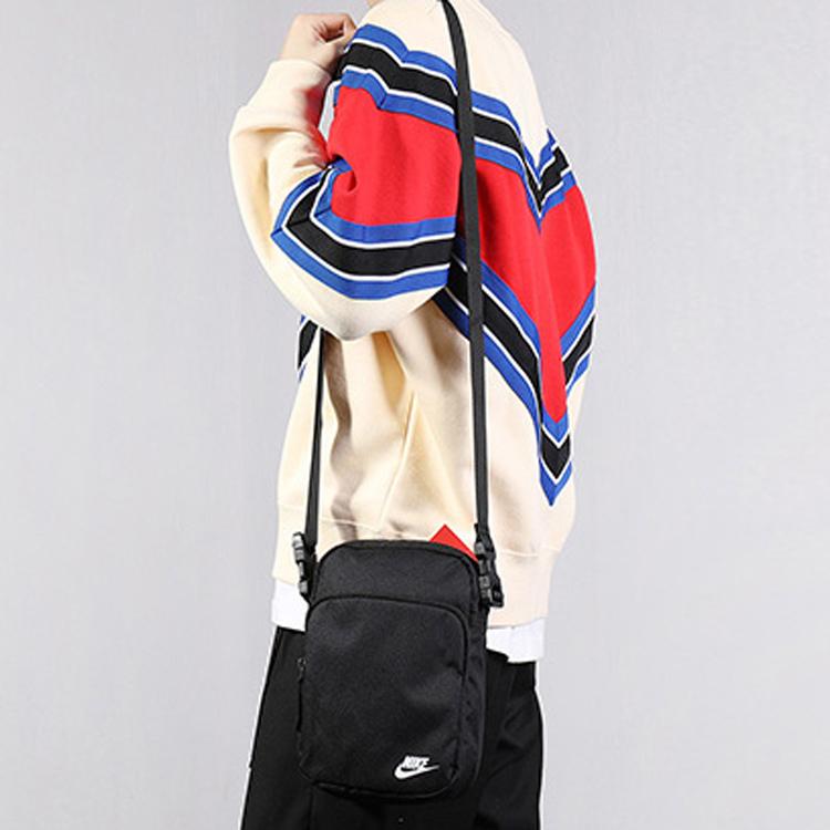 New Nike Heritage Polyester Shoulder Bag, Crossbody Bag Regular Unisex Black BA5898-010
