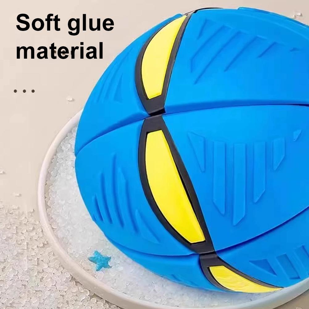 Deformable Flying Disc Ball Led Pet Toy Interactive Elastic Jumping Sphere Toy For Dogs Outdoor Training Exercise Fetch Play
