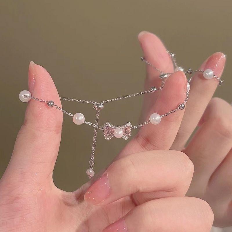Elegante Bracciale Con Fiocco Regolabile In Rame E Zirconi – Gioiello Donna E Ragazza, Idea Regalo