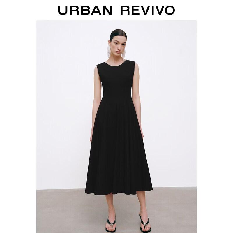 

UR2026 Women s Summer Backless Round Neck Long Dress XS