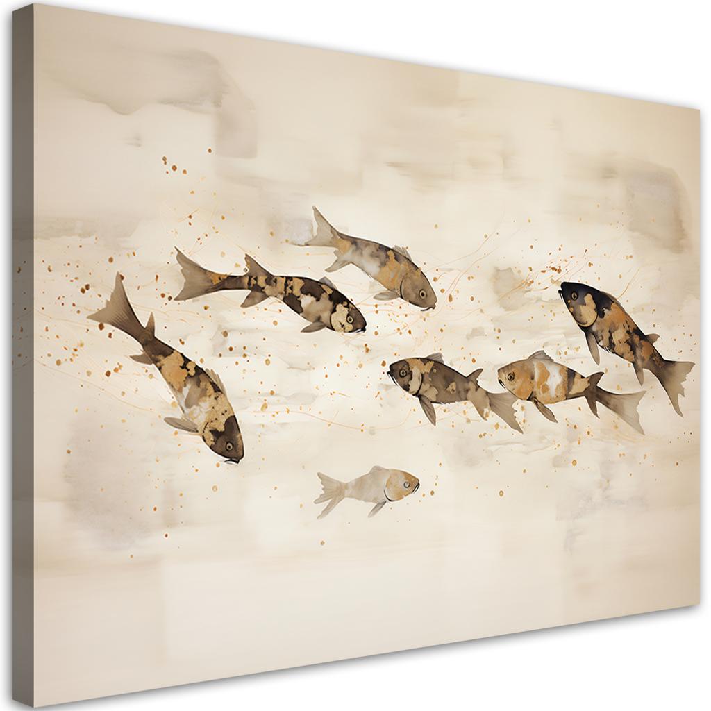 Canvas print, boho - Koi fish