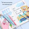 Blue Fruit Glitter Pen & Cartoon Artist Retro Paintbrush - DIY Color Journal for Students