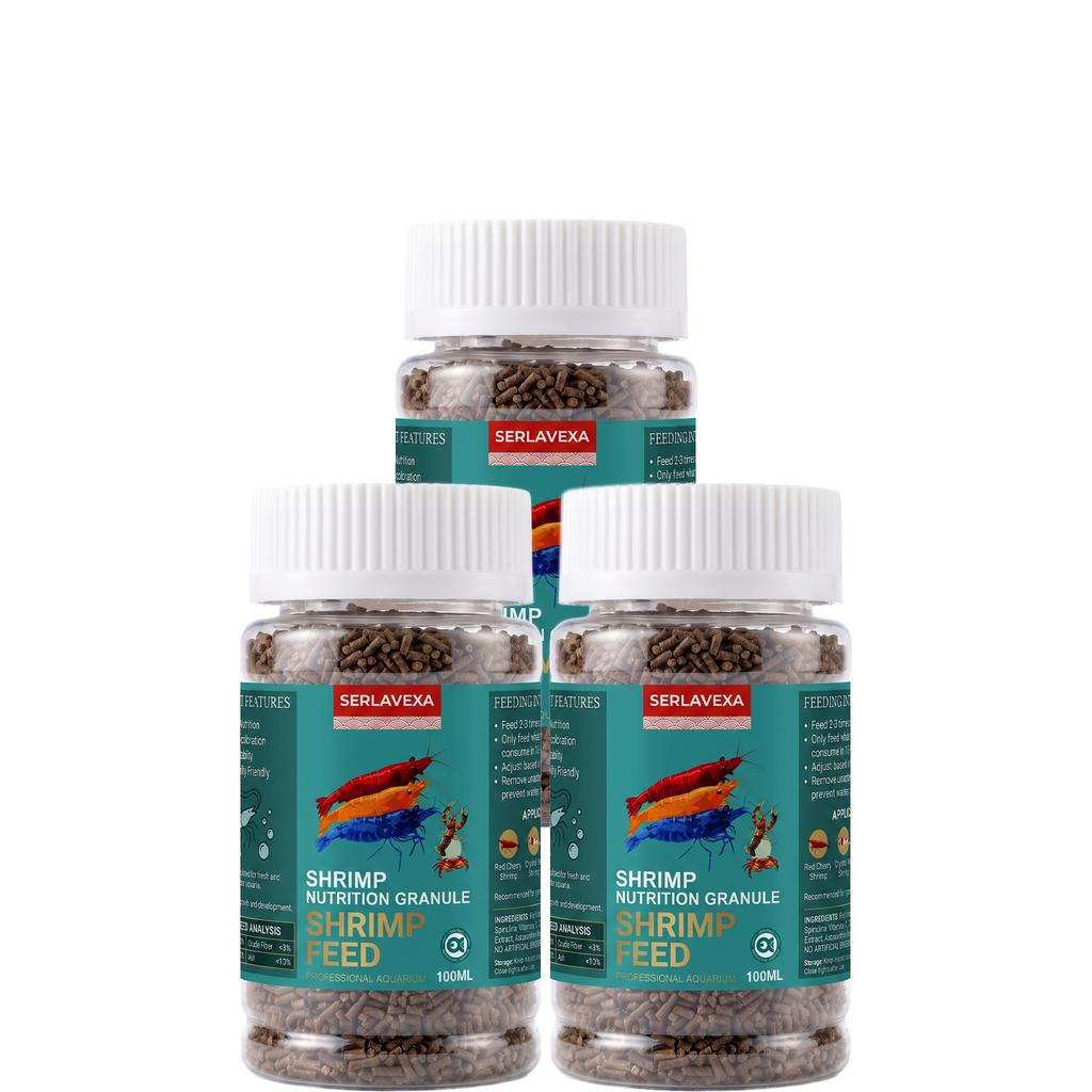 Serlavexa Granuli per Cibo di Gamberetti Nutrizione Premium Acquario Cibo per Invertebrati Per Gamberetti Red Cherry Crystal Promuove la Muta