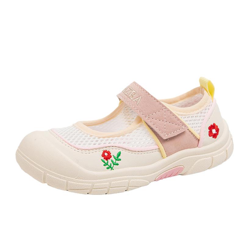 Girls' sports shoes, new summer model, single mesh breathable children's casual sandals for older kids and toddlers Children's single