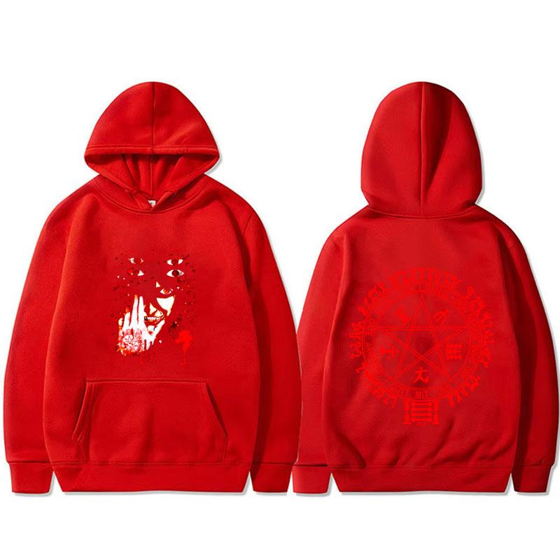Anime Hellsing Abraham Van Helsing Vampire Alucard Face Graphic Hoodie Men Women Manga Oversized Hoodies