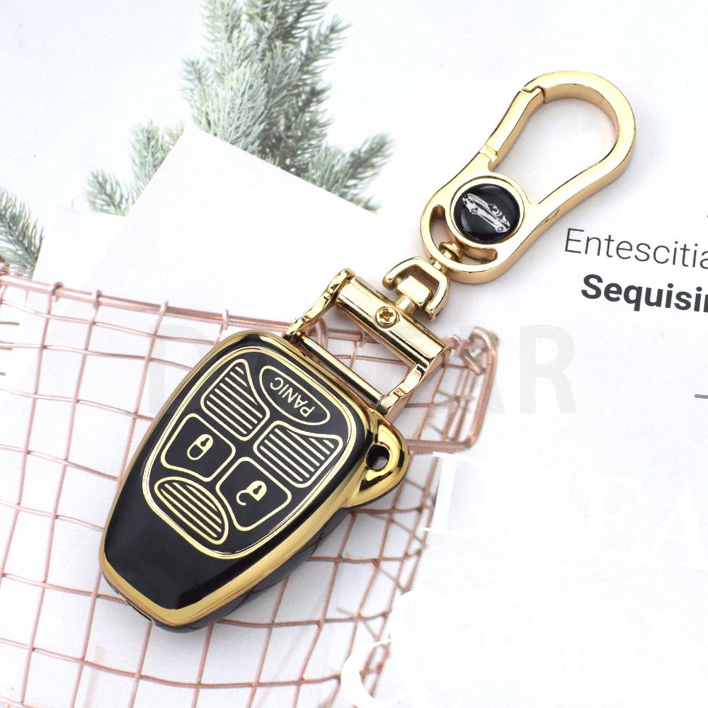 3 Buttons Key Case Cover For Chrysler Voyager Pacifica 300C Pt Cruiser Dodge Caliber Avenger Jeep Grand Cherokee Compass Patriot