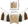 Boho 1. Geburtstag Hochstuhl Banner Garn Quaste Handgemachtes Geburtstagsbanner Leinenhut Holzperle Partydekoration Kinderparty