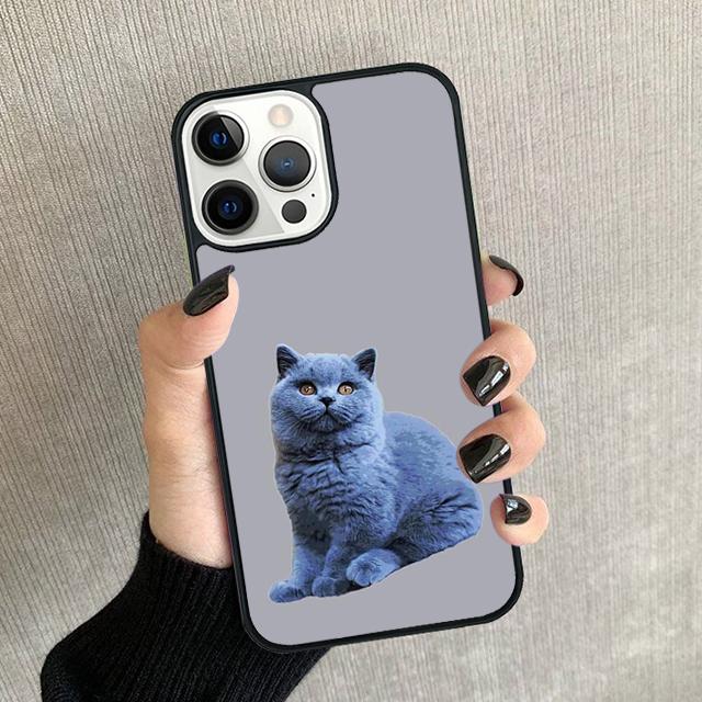British Shorthair Cat Phone Case For iPhone 17 Air 16 pro max 15 14 plus 12 13 Soft Bumper Shell Cover coque