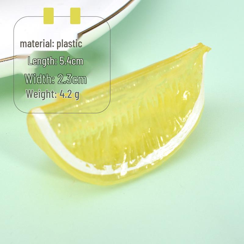 Plastic Lemon Slice Models for DIY Creative Ornaments and Kitchen or Photography Decoration Props