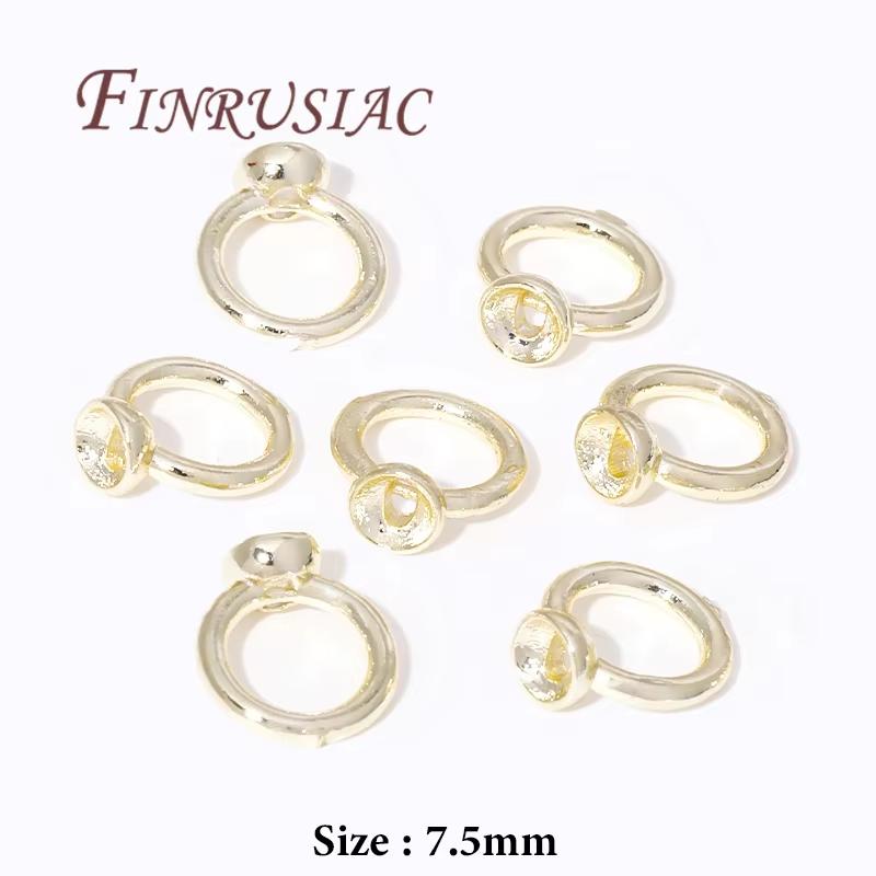 10/20 Stück 18K Vergoldete Quetschperlen Für Schmuck, Quetschperlen-Abdeckung, Perlenendkappen Kugelkette Verbinder, DIY Zubehör, Quetschperlen Endkappe