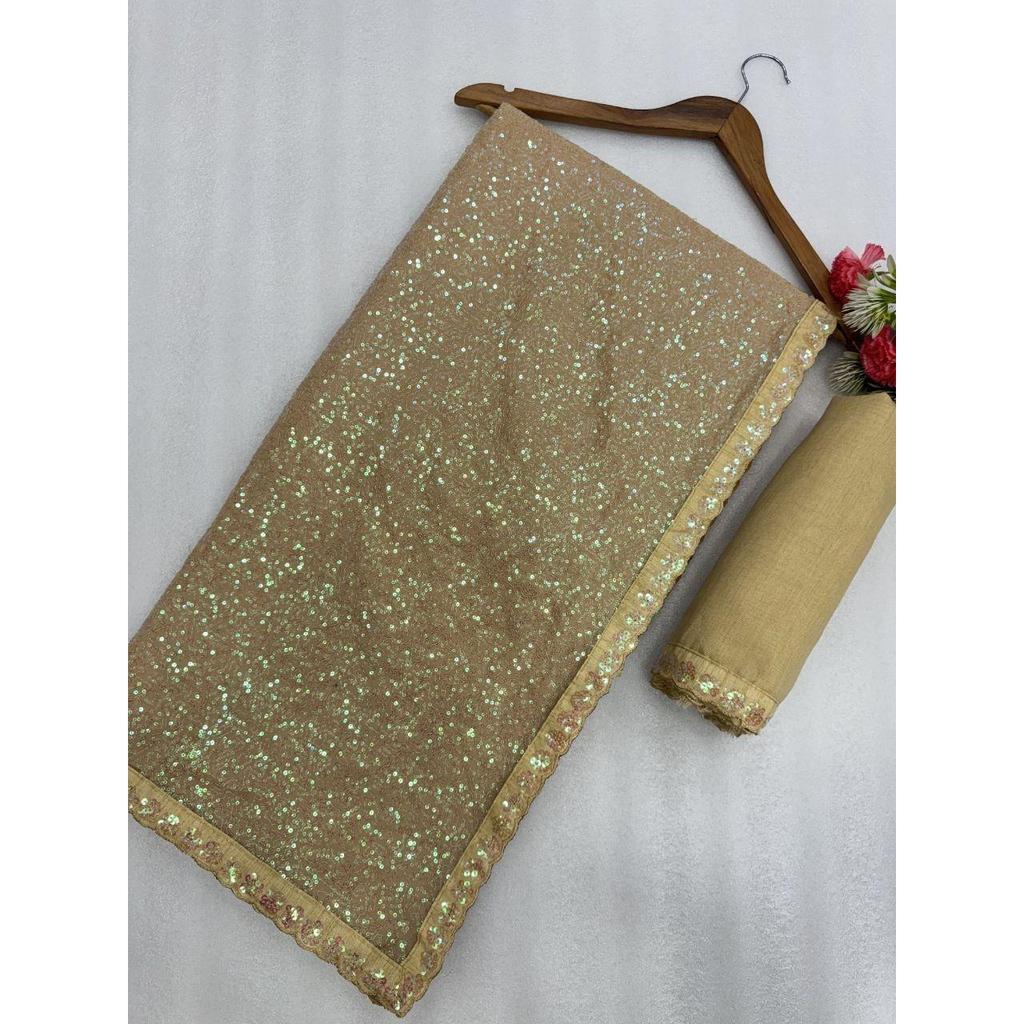 Special Edition Rainbow Sequence Cutiwork Saree – Premium Partywear Collection