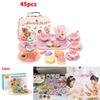 Children's Wooden Ice Cream Shop Pretend Play Dessert Set With Realistic Tea Accessories