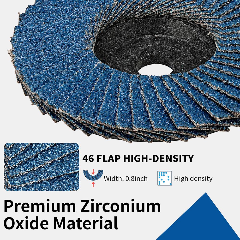 3pcs Flap Discs 3inch 76mm Angle Grinder Sanding Discs 60 Grit Grinding Wheel Metal Lightweight Plastic Wood Removal Abrasive Tool