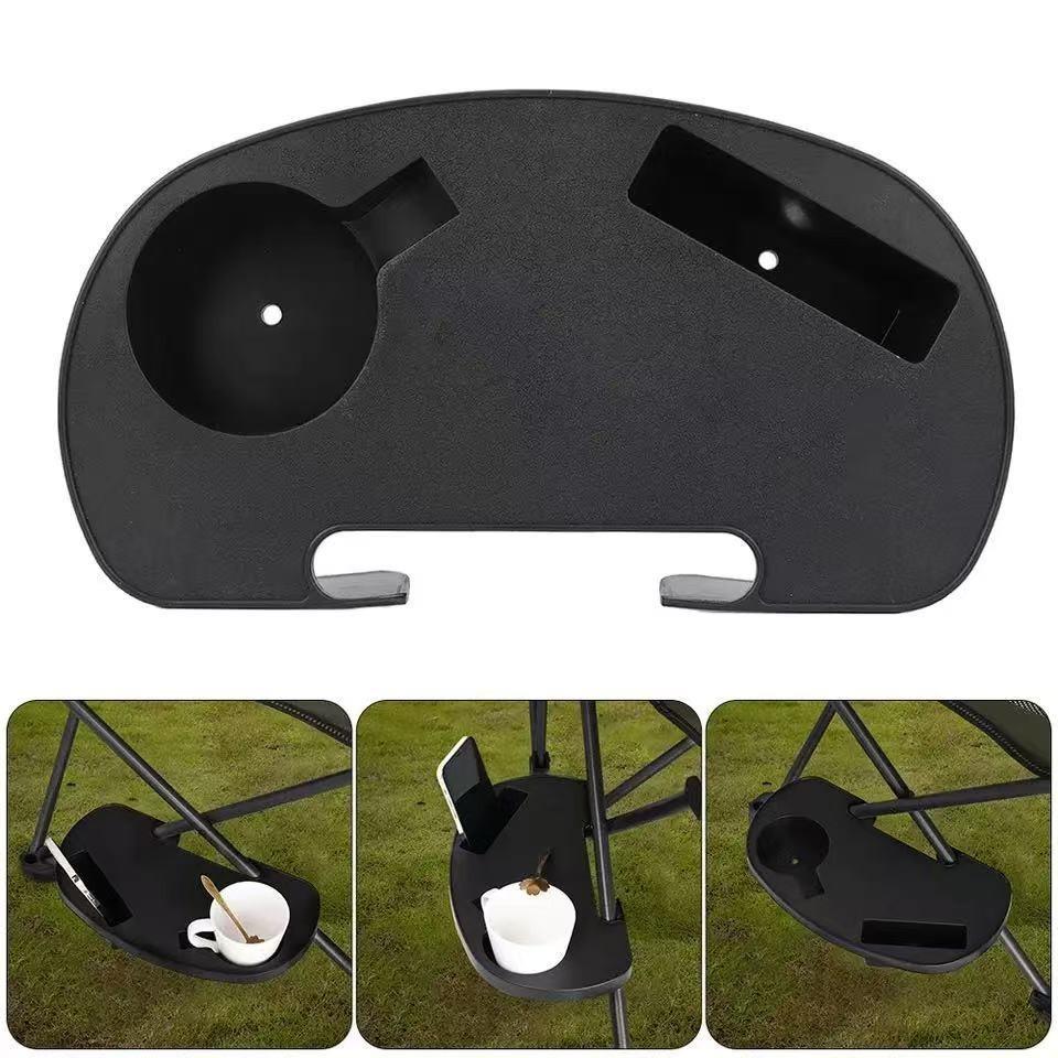 2pcs Outdoor Cup Holder w/Phone Slot - Fits Zero Gravity Chairs, Beach Recliners, BBQ & Camping Gear