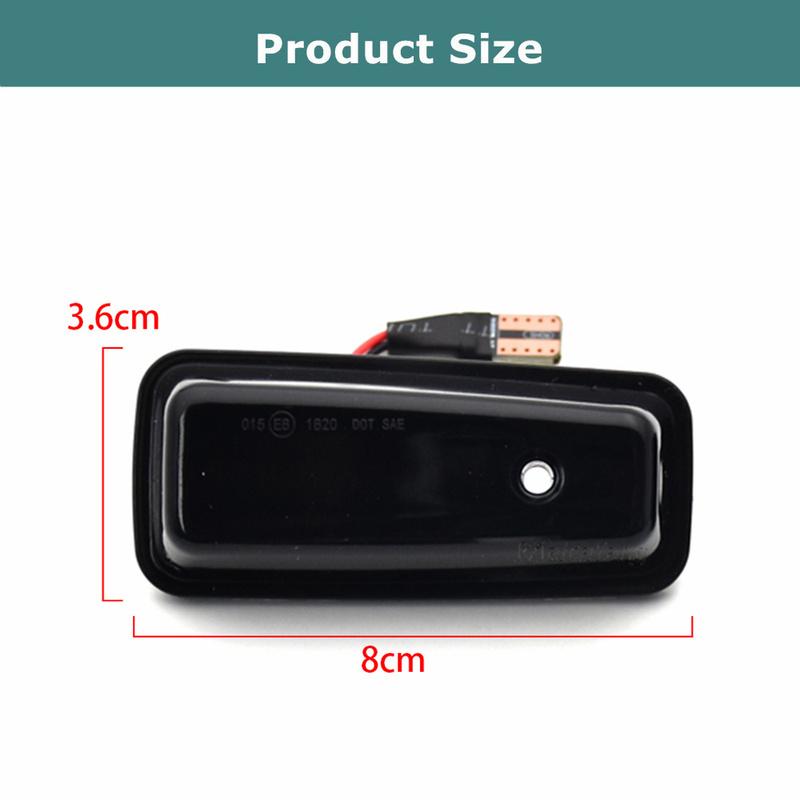 For Mercedes-Benz G-Class W463 W461 G500 G550 G55 G63 G65 1986-2001 2002 Dynamic Ambe LED Side Marker Turn Signal Light 2 Pieces