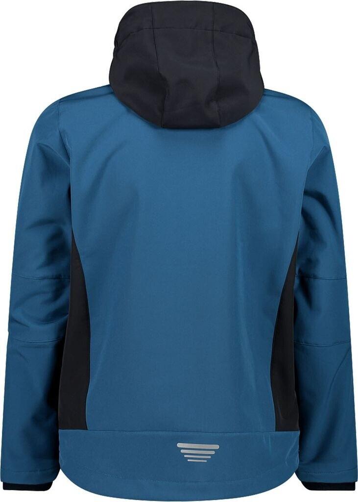 Куртка CMP мужская софтшелл с отстегивающимся капюшоном (3A01787N) голубой камень/антрацит