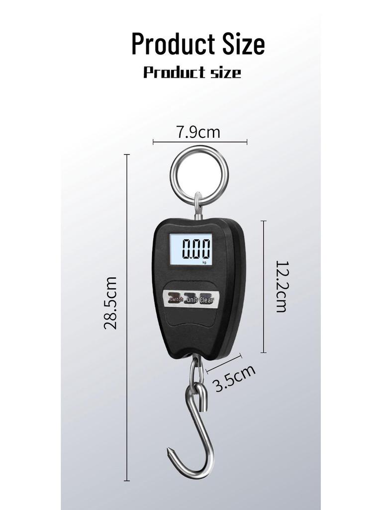 Portable Electronic Hanging Scale 200kg: Handheld Hook and Hoist Scale for Express Use