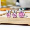 Růžová Sakura Motýlí Šperky Set: Zirkonový prsten, náušnice a přívěsek