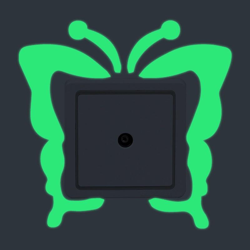 8Pcs/set New Luminous Cartoon Switch Sticker Glow in the Dark  Wall Sticker Decoration Fluorescent C